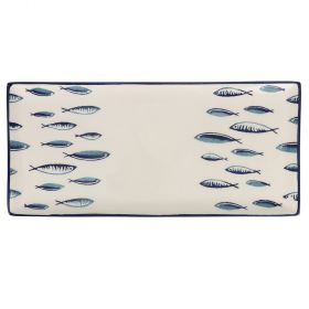 Piatto rettangolare in ceramica, 36x16 cm, Marechiaro