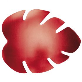 Tovaglietta foglia metallizzata rossa