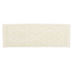 Tappeto bagno avorio 60x180 cm in 100% cotone, Sibilla