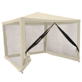 Gazebo ecrù con 4 zanzariere 3x3xh.2