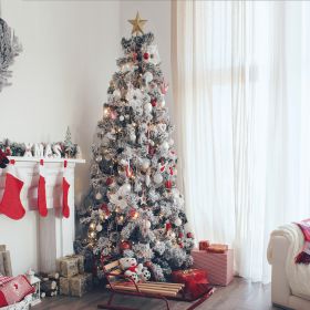 Albero di Natale innevato 1000 rami h. 210 cm, New Sestriere Santa's House