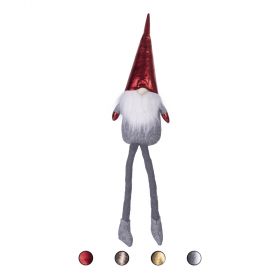 Gnomo natalizio gambe morbide cappello lucido h. 60 cm, Santa's House