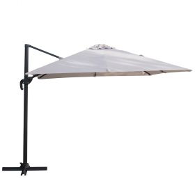 Ombrellone lampara tortora 3x3 m, Deluxe Esté