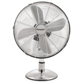 Ventilatore da tavolo 4 pale, 3 velocità, 35 W, silver, Kooper
