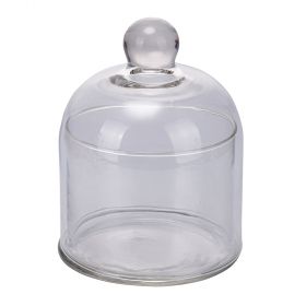 Campana con piatto e cloche in vetro soffiato