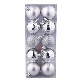 Set 10 palle di Natale argento assortite Ø 5 cm, Santa's House