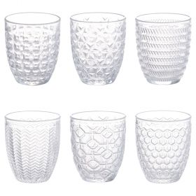 Set 6 bicchieri acqua 320 ml, Geometrie Light