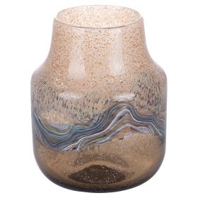 Vaso arredo in vetro riciclato h. 25 cm, Gold Velvet Sibilla