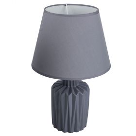 Lampada da tavolo grigia in ceramica h. 39 cm