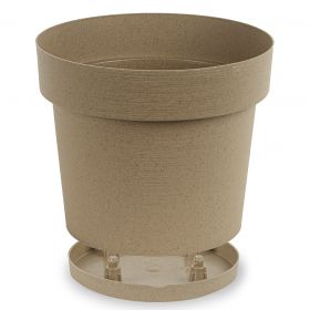 Vaso tondo Woody 18x19 cm, beige