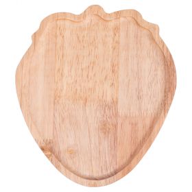 Piatto/tagliere fragola 21,5x19,2 cm in legno, Natural