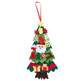 Set albero di Natale feltro con accessori velcro