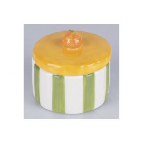 Zuccheriera in ceramica 160 ml, coperchio design mandarino, Fruit Life
