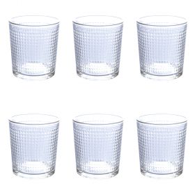 Set 6 bicchieri 270 ml in vetro, Light Pixel