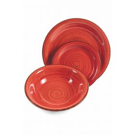 Servizio piatti rosso 12 pezzi in stoneware dipinto a mano, Dubai Red Sibilla