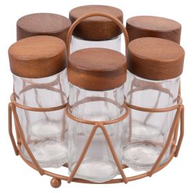 Set 6 barattolini 90 ml con stand, 4 Toni