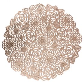 Tovaglietta tonda rose, Gold