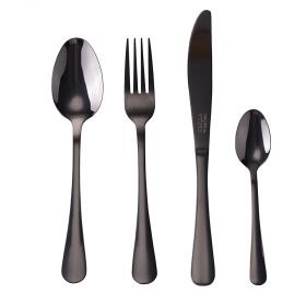 Set 24 posate nero lucido, 5Th Avenue Sibilla
