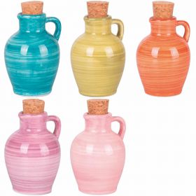 Anfora mini oliera in ceramica tappo in sughero, Masseria