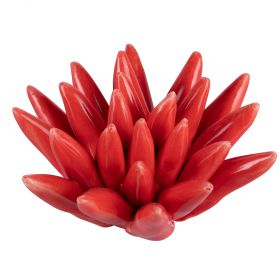 Riccio di Mare decorativo rosso in ceramica, Fish