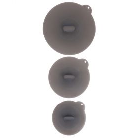 Set 3 coperchi in silicone 17/21/27 cm, fumè, SìChef