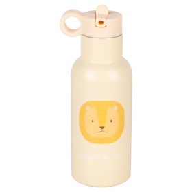 Borraccia termica 420 ml, in acciaio inox, decoro leone, Les Petites Safari