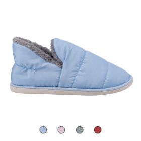 Pantofole donna a stivaletto interno in sherpa, Piuma