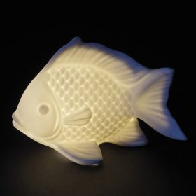Pesce led decorativo in ceramica, Ocean
