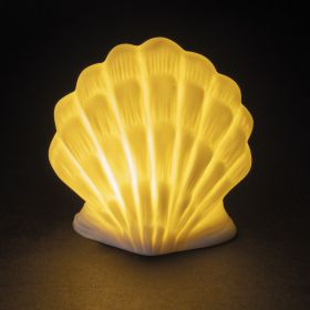 Conchiglia led decorativa in porcellana trasparente, Ocean