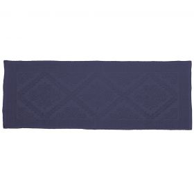 Tappeto bagno blu in cotone 60x150 cm, Sibilla