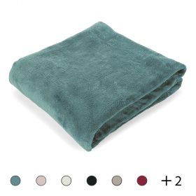 Coperta multiuso 130x160 cm in tessuto flannel fleece, Sibilla