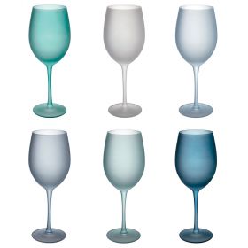 Set 6 calici 550 ml in vetro frosted