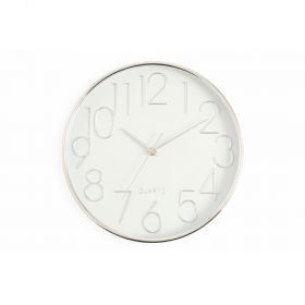 Orologio tondo bianco da muro 32 cm