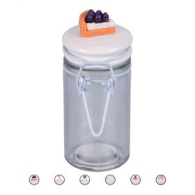 Barattolo ermetico 90 ml in vetro, coperchio in ceramica, More Amor