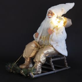 XMas Babbo Natale con slitta 12 led h.60 cm