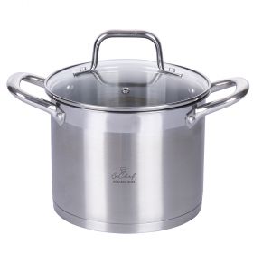 Pentola con coperchio in acciaio inox 18 cm, induzione, Inox SìChef