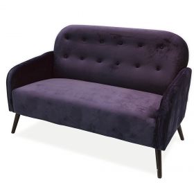 Divano 3 posti design vintage, vinaccia, Sibilla