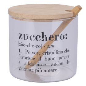 Zuccheriera 500 ml in vetro e bamboo, Victionary