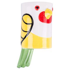 Umidificatore pappagallo in porcellana, Tuca Tuca