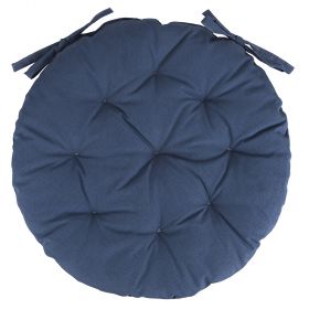 Cuscino sedia tondo 40 cm, idrorepellente, blu, Esté