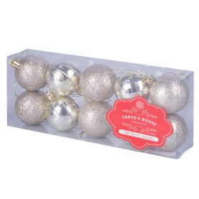 Set 10 palle di Natale oro assortite Ø 5 cm, Santa's house