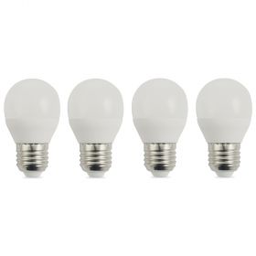 Set 4 lampadine LED E27 6W, luce calda
