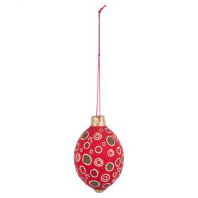 Palla decorativa natalizia media h. 31 cm realizzata a mano in cartapesta, XMas Paper
