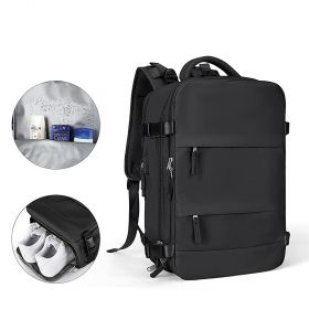 Zaino da viaggio idrorepellente nero, 32x20x45 cm, Fitlover