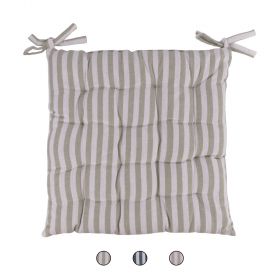 Cuscino sedia in policotone con laccetti, 40x40cm, Sibilla