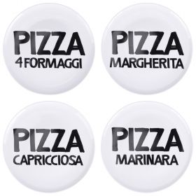 Piatto pizza in vetro opalino