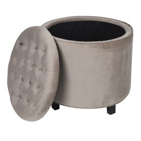 Pouf contenitore multiuso, tortora, Sibilla