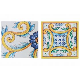 Sottobicchiere quadrato in ceramica