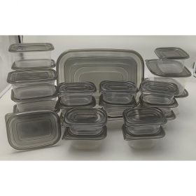 Set 21 contenitori per alimenti, impilabili, SìChef