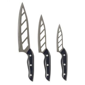 Set 3 coltelli multiuso in acciaio inox